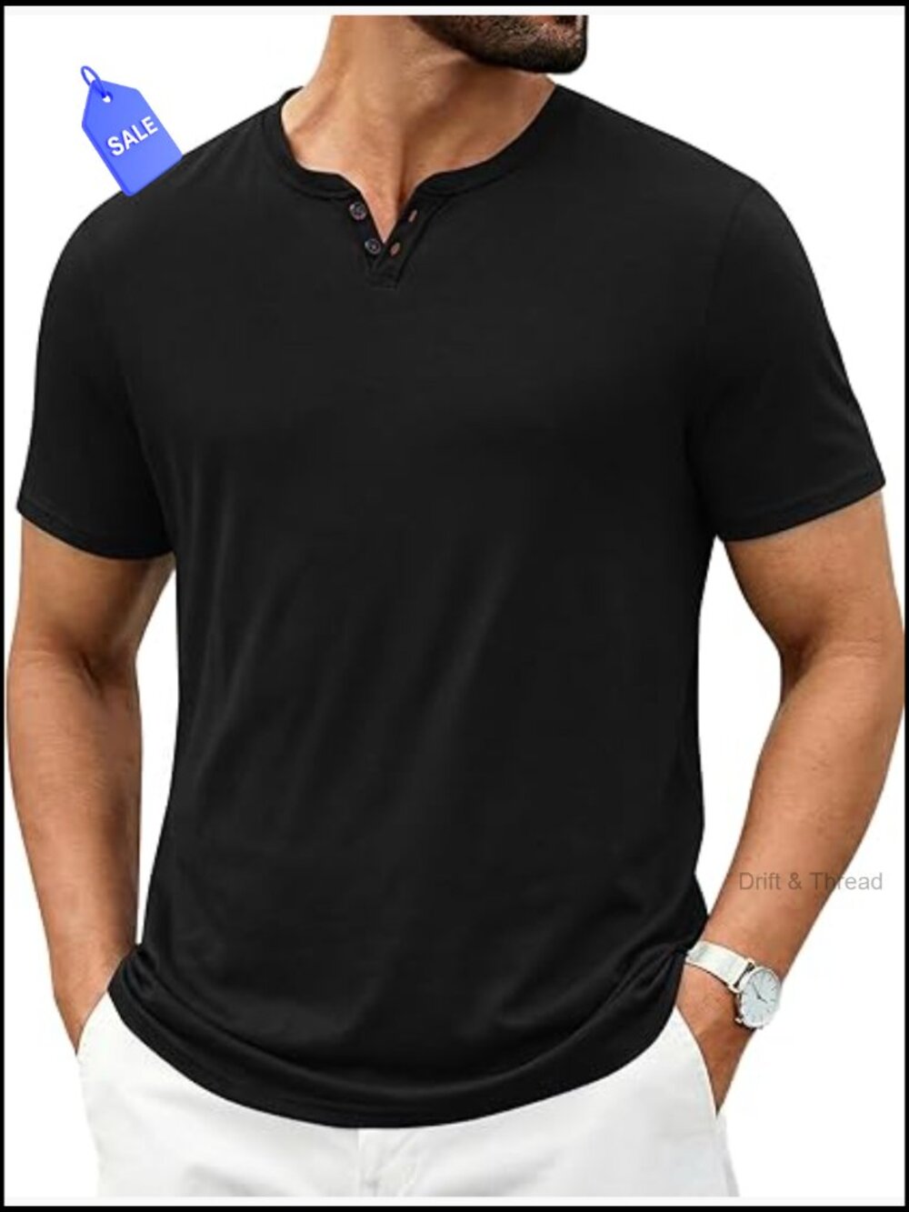 V-Neck Short Sleeve T-Shirt Soft Notch Neck Tee Classic Plain Shirts